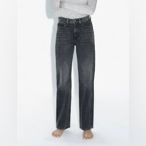 Zara High Rise Women Jeans - Dark Gray, size 6